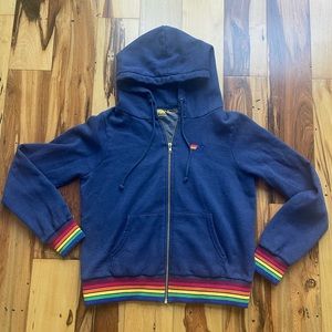 Aviator Nation Zip Up Hoodie Navy sz Small